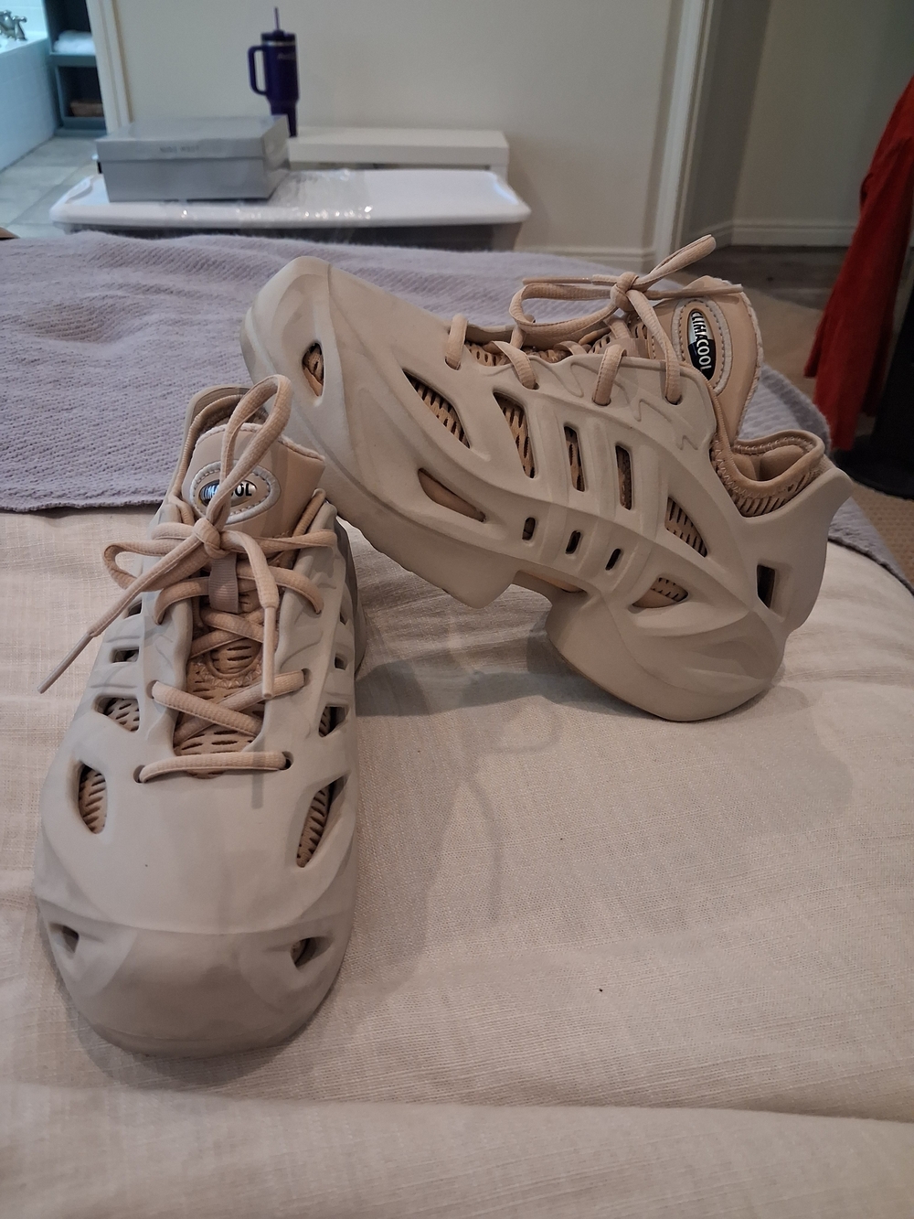 Adidas Light Beige Adifom Climacool Shoes Youth Size 4